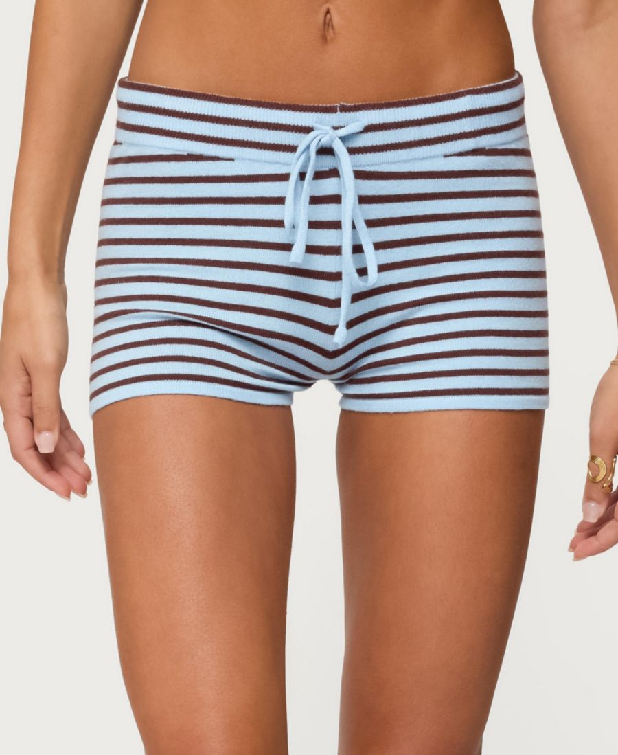 Женские полосатые вязаные шорты Lillian Edikted, Light-blue
Женские полосатые вязаные шорты Lillian Edikted, Light-blue