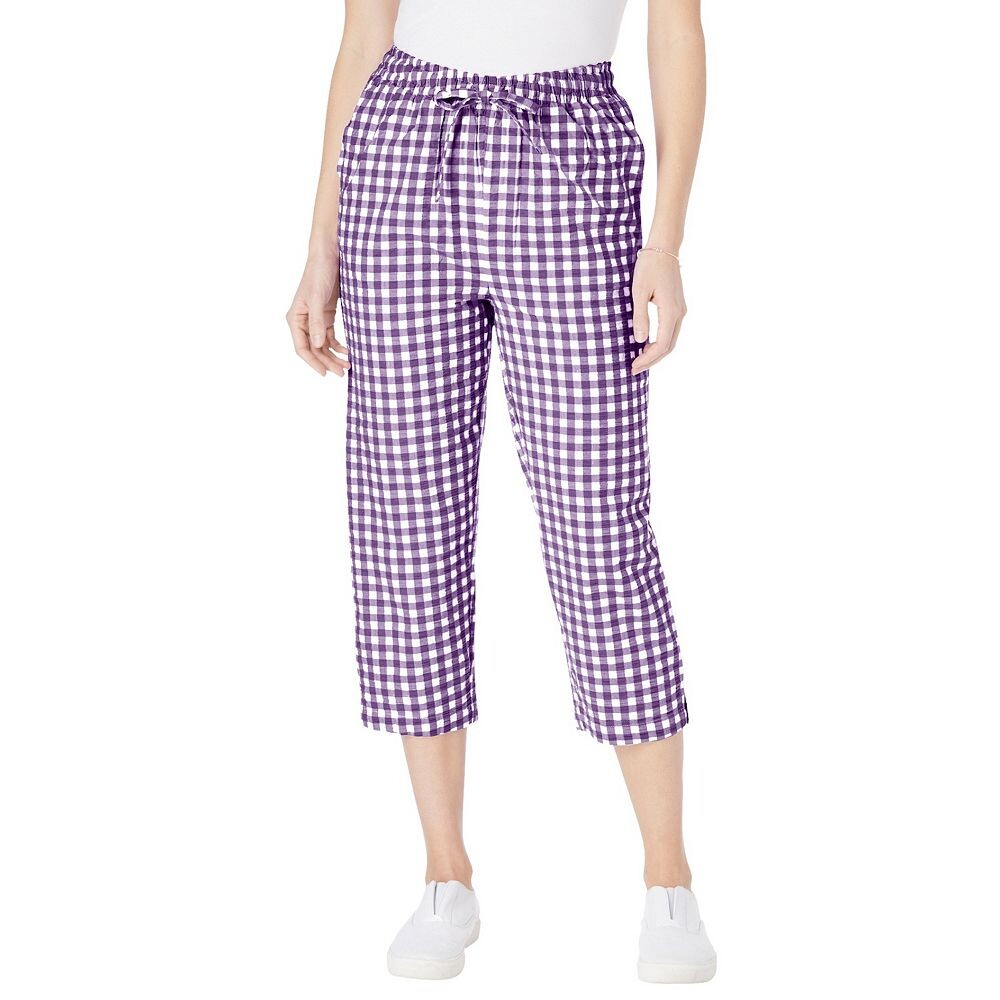 Женщина в женских капри из жатого хлопка больших размеров Woman Within, цвет Purple Orchid Gingham
Женщина в женских капри из жатого хлопка больших размеров Woman Within, цвет Purple Orchid Gingham