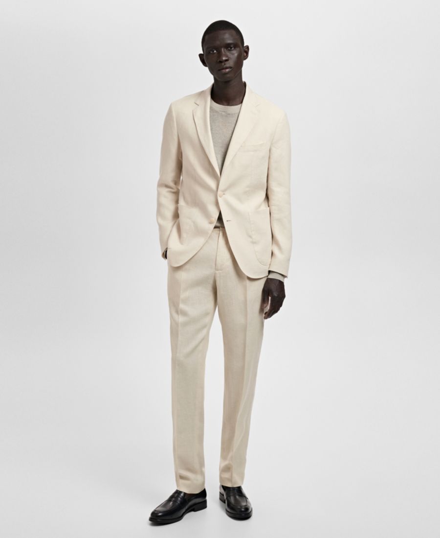 Мужской приталенный пиджак из льна Salerno MANGO, Ecru
Мужской приталенный пиджак из льна Salerno MANGO, Ecru