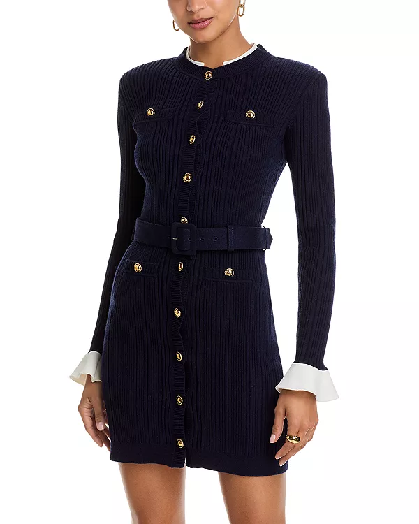 Вязаное мини-платье Self-Portrait, синий
Вязаное мини-платье Self-Portrait, синий