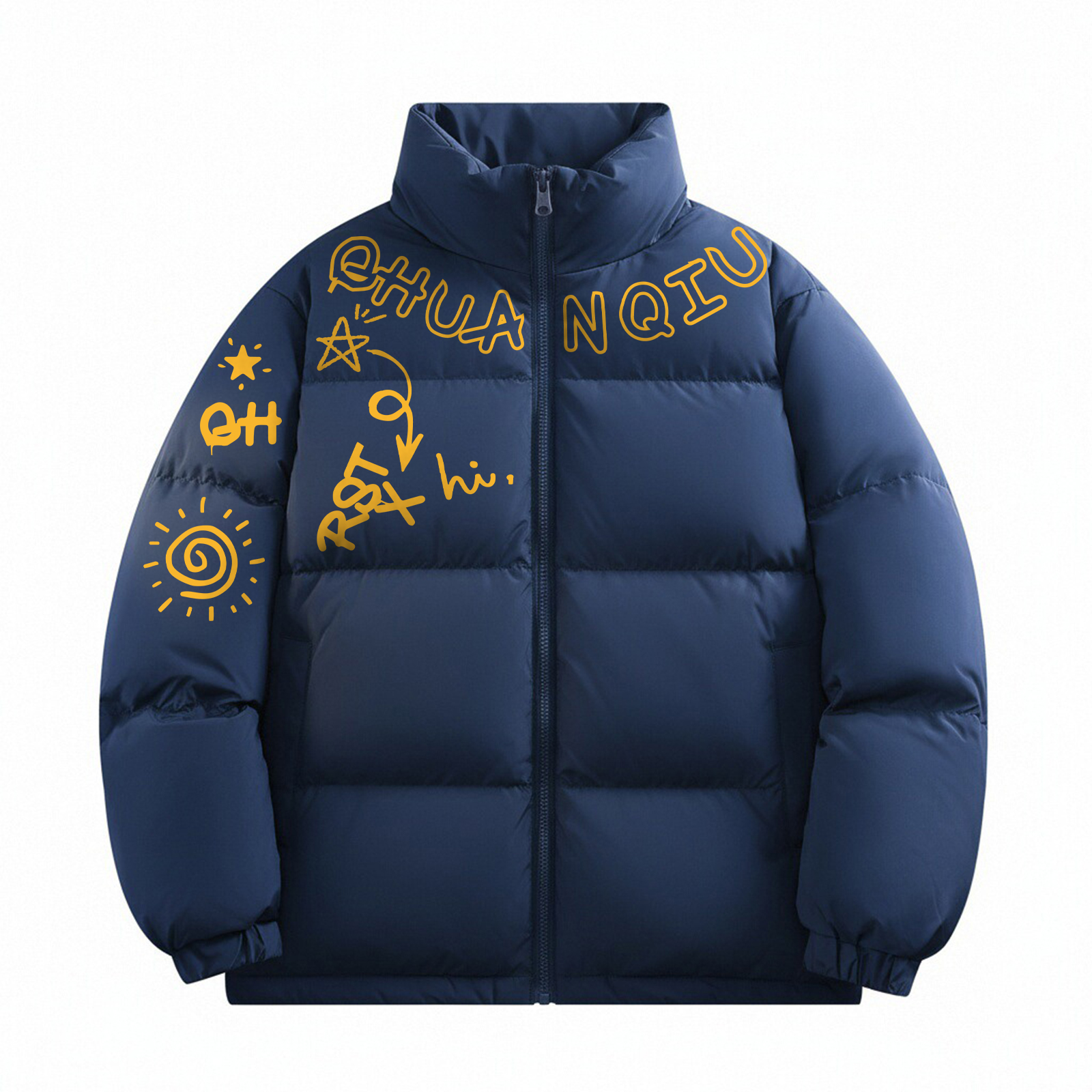 Пуховик Unisex с воротником стойкой утепленный HUANQIU, темно-синий (желтый)
Пуховик Unisex с воротником стойкой утепленный HUANQIU, темно-синий (желтый)