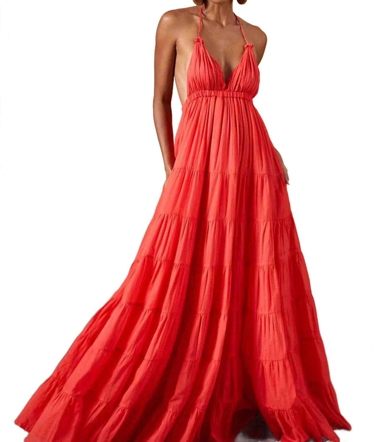 Лола Богемский Халтер Макси Платье в Кораллово-Красном Цвете Erika Peña
Лола Богемский Халтер Макси Платье в Кораллово-Красном Цвете Erika Peña