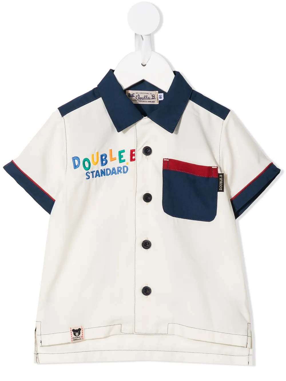 Рубашка с короткими рукавами и вышивкой Miki House, белый
Рубашка с короткими рукавами и вышивкой Miki House, белый