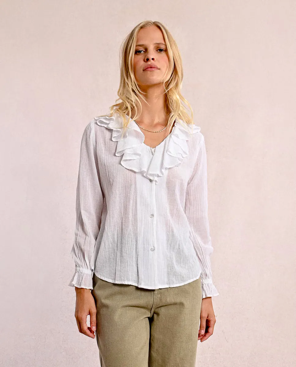 Женская рубашка с длинными рукавами и воланами Molly Bracken, белый
Женская рубашка с длинными рукавами и воланами Molly Bracken, белый