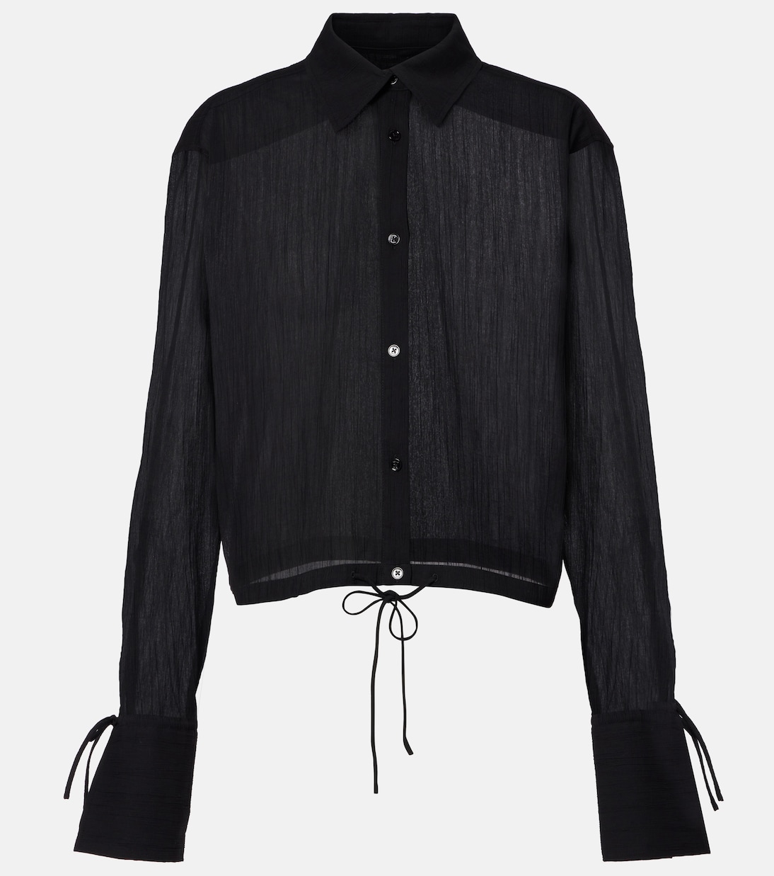 Короткая хлопковая рубашка Toteme, черный
Короткая хлопковая рубашка Toteme, черный