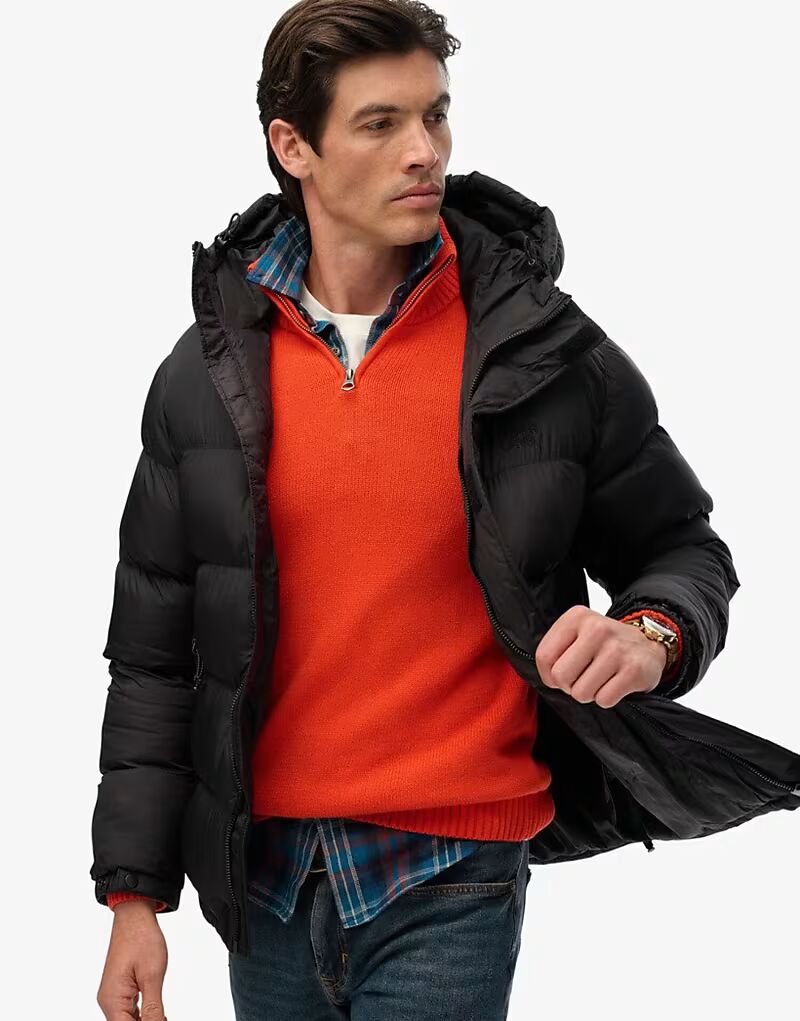 Техническая утепленная куртка Hooded черного цвета Superdry
Техническая утепленная куртка Hooded черного цвета Superdry