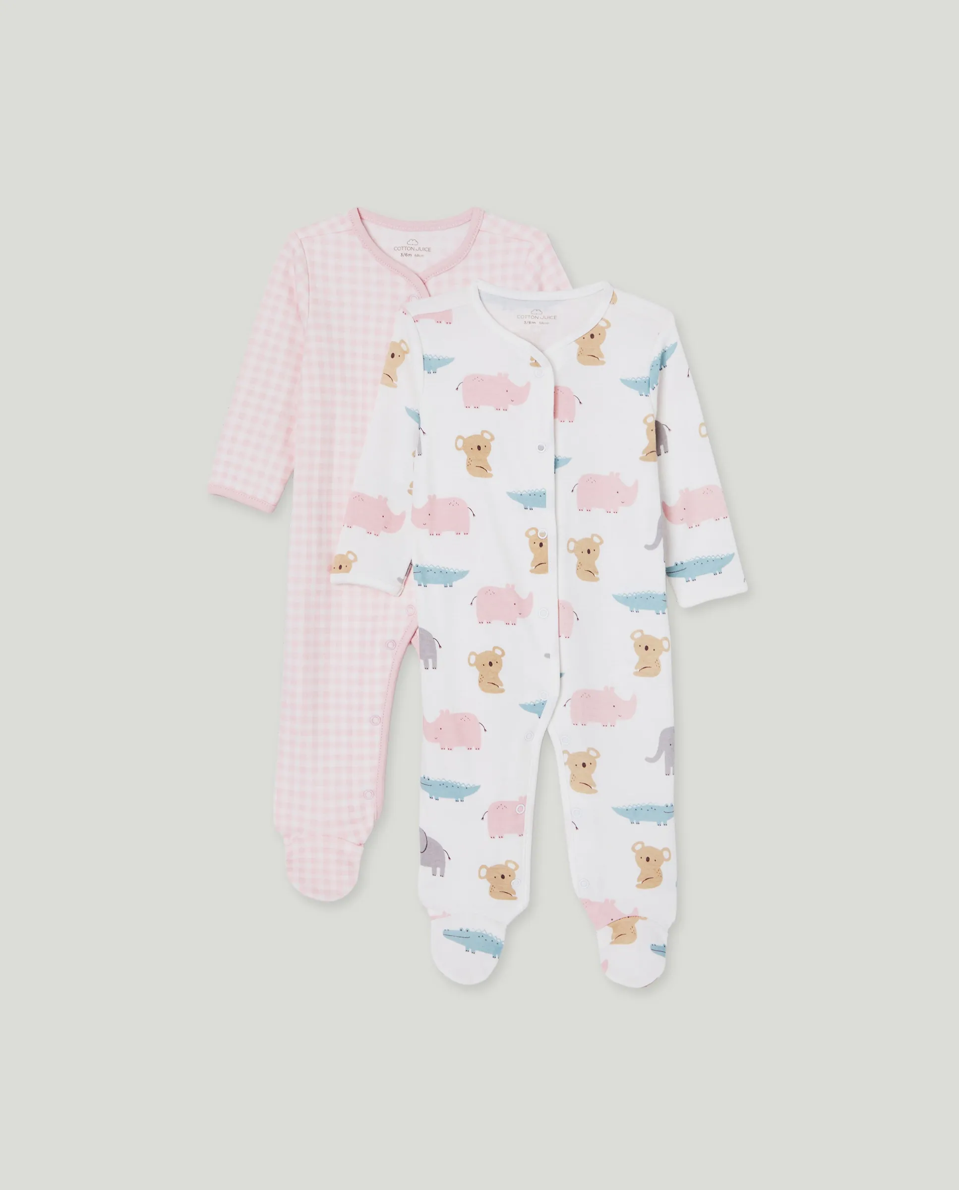 Набор из 2 длинных распашонок из фантазийного трикотажа с принтом для девочки Cotton Juice, розовый
Набор из 2 длинных распашонок из фантазийного трикотажа с принтом для девочки Cotton Juice, розовый