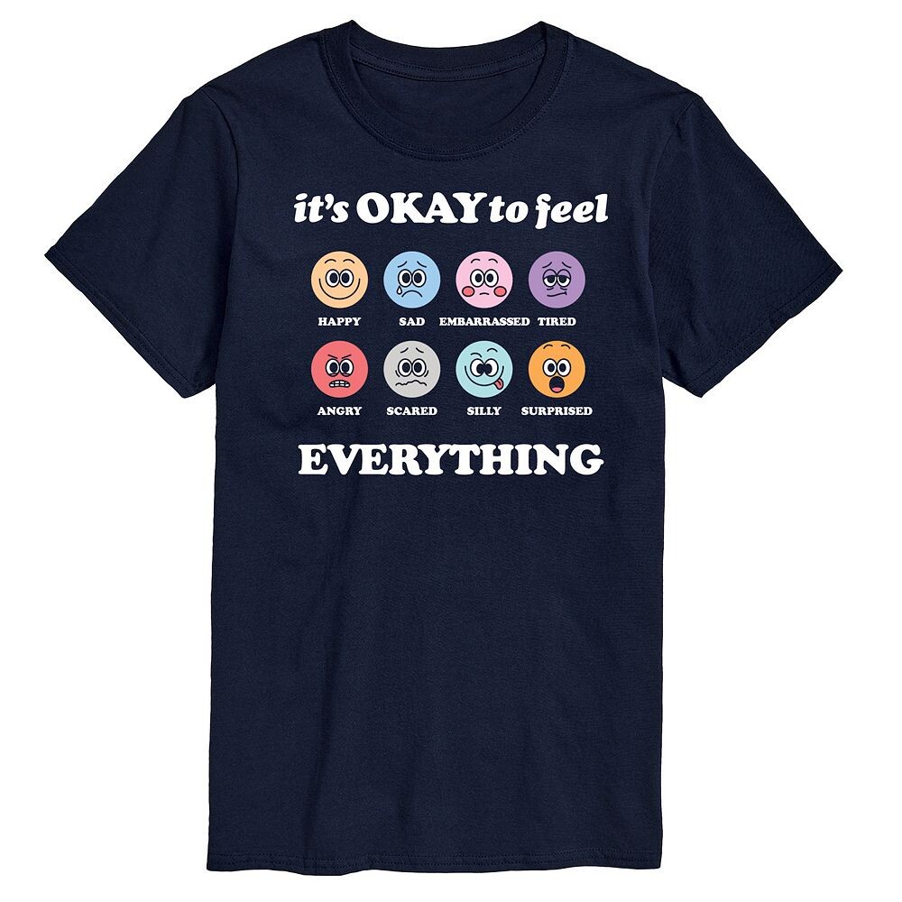 Мужская футболка с рисунком It's OK's Feel Everything Licensed Character, темно-синий
Мужская футболка с рисунком It's OK's Feel Everything Licensed Character, темно-синий