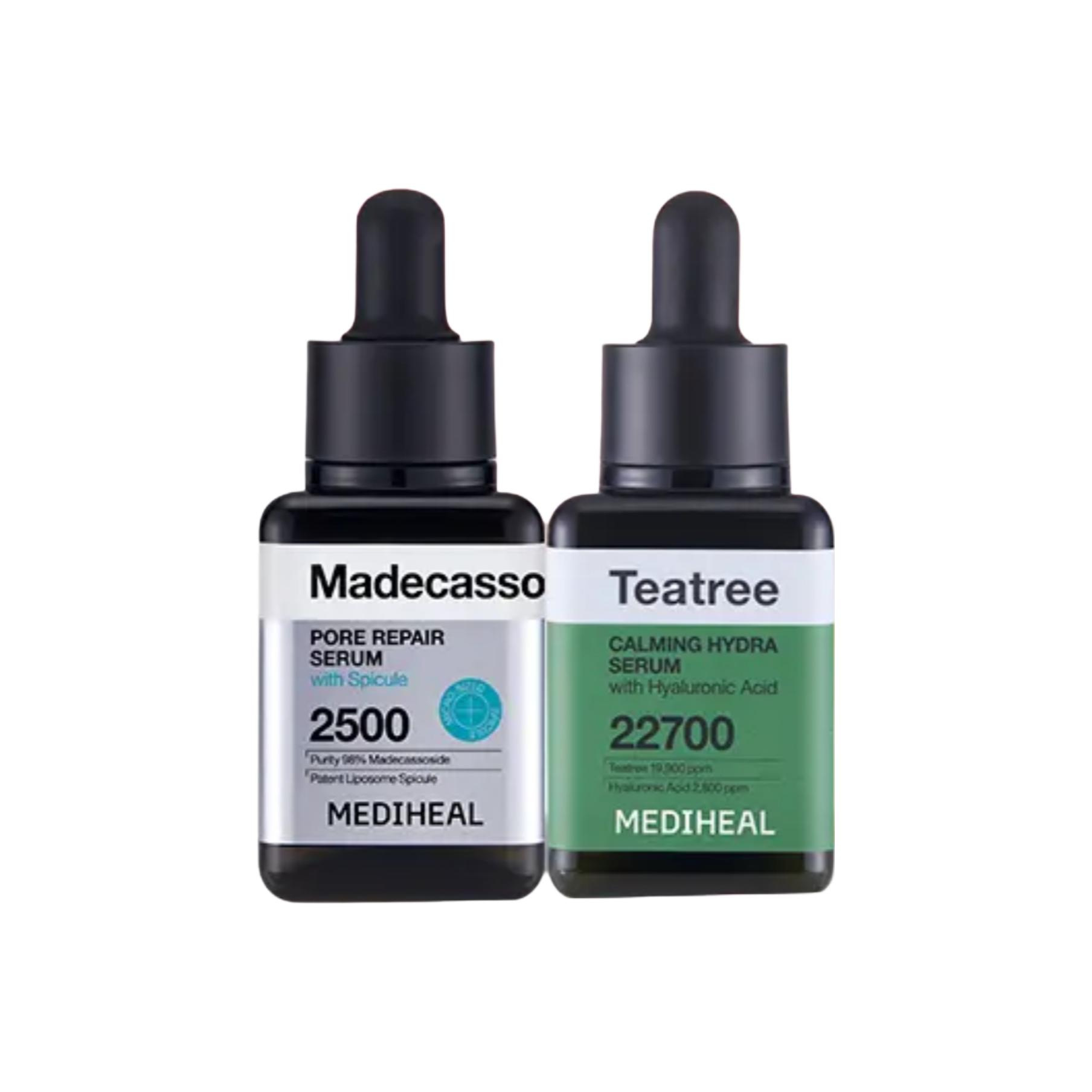 Сыворотка с гиалуронатом натрия и маслом чайного дерева Meidihuier для увлажнения и питания 40 мл + 40 мл MEDIHEAL, two-piece set: tea tree soothing serums 40ml+refining repairing serums 40ml
Сыворотка с гиалуронатом натрия и маслом чайного дерева Meidihuier для увлажнения и питания 40 мл + 40 мл MEDIHEAL, two-piece set: tea tree soothing serums 40ml+refining repairing serums 40ml