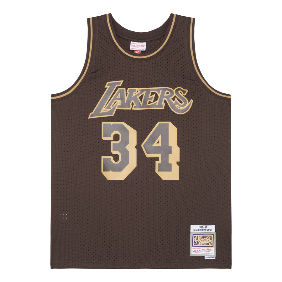Джерси Mitchell & Ness x NBA Los Angeles Lakers 1996-97 Lux Brown Swingman Jersey 'Shaquille O'Neal 34', коричневый
Джерси Mitchell & Ness x NBA Los Angeles Lakers 1996-97 Lux Brown Swingman Jersey 'Shaquille O'Neal 34', коричневый