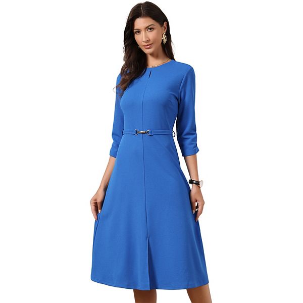 Женское офисное платье с поясом и вырезом-замочной скважиной, рукав 3/4 Inspire Chic
Женское офисное платье с поясом и вырезом-замочной скважиной, рукав 3/4 Inspire Chic