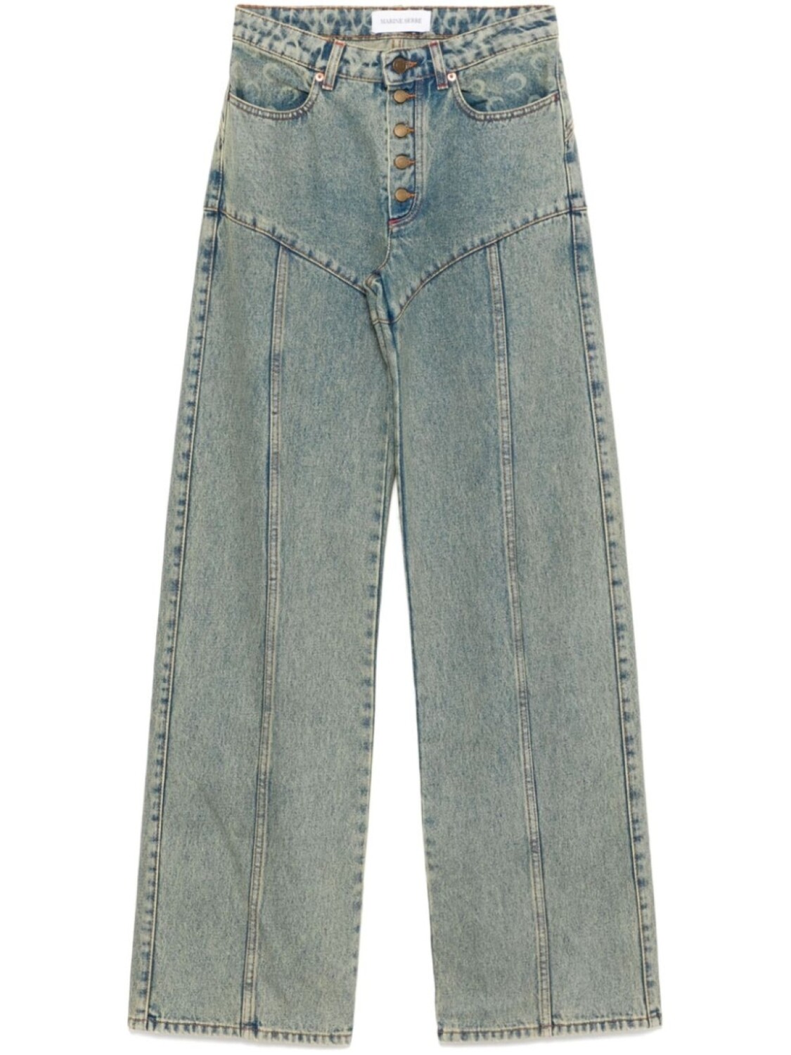Marine Serre расклешенные джинсы Moon Laser, синий
Marine Serre расклешенные джинсы Moon Laser, синий