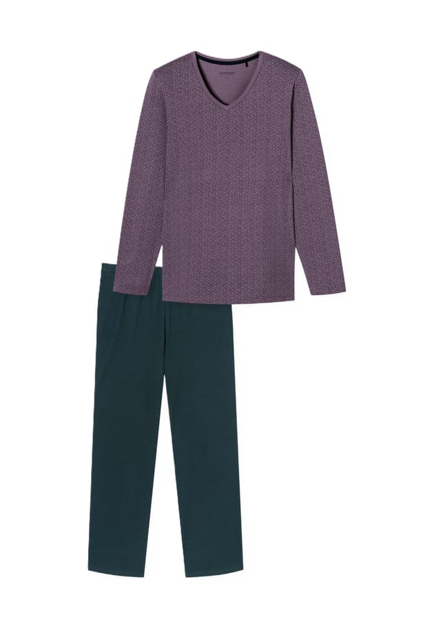Комфортная пижама с v-образным вырезом Schiesser, лиловый
Комфортная пижама с v-образным вырезом Schiesser, лиловый