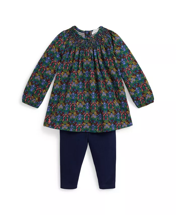 Комплект из двух предметов: топ из джерси с цветочным принтом и леггинсы для девочек Polo Ralph Lauren, синий
Комплект из двух предметов: топ из джерси с цветочным принтом и леггинсы для девочек Polo Ralph Lauren, синий