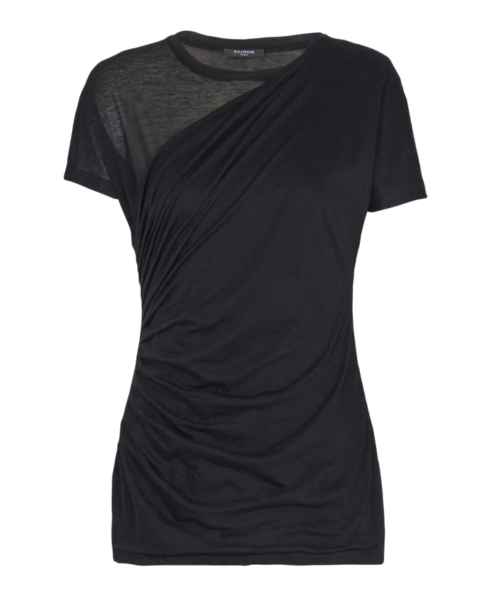Драпированная футболка Balmain, черный
Драпированная футболка Balmain, черный