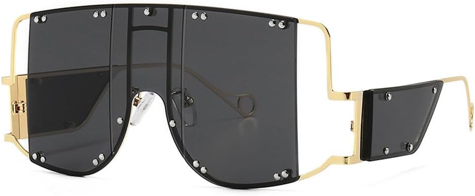 Очки с металлическими заклепками, большие зеркальные солнцезащитные очки для мужчин и женщин, модные, уникальные, женские, с защитой от УФ-излучения UV400 HVTVTLA, C8 Gold Black Gray
Очки с металлическими заклепками, большие зеркальные солнцезащитные очки для мужчин и женщин, модные, уникальные, женские, с защитой от УФ-излучения UV400 HVTVTLA, C8 Gold Black Gray