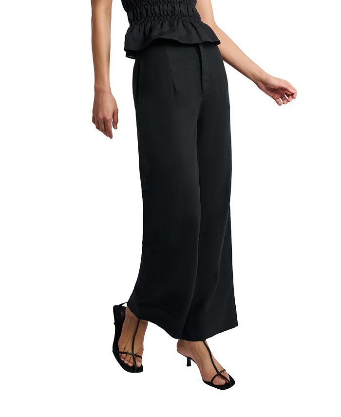 Воздушные льняные брюки с поясом-мешочком Onia, черный
Воздушные льняные брюки с поясом-мешочком Onia, черный