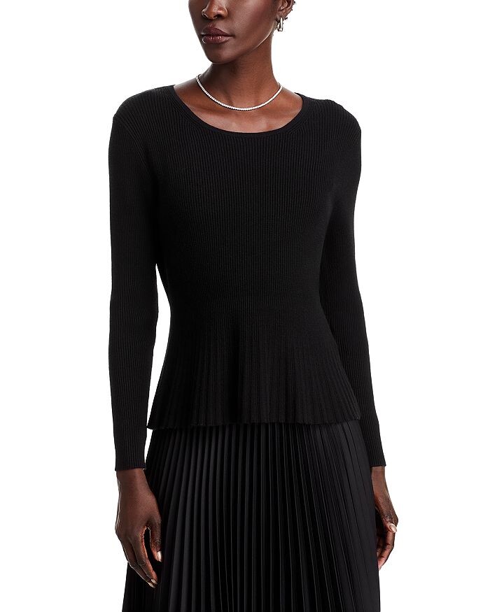 Ребристый свитер с баской Sioni, черный
Ребристый свитер с баской Sioni, черный