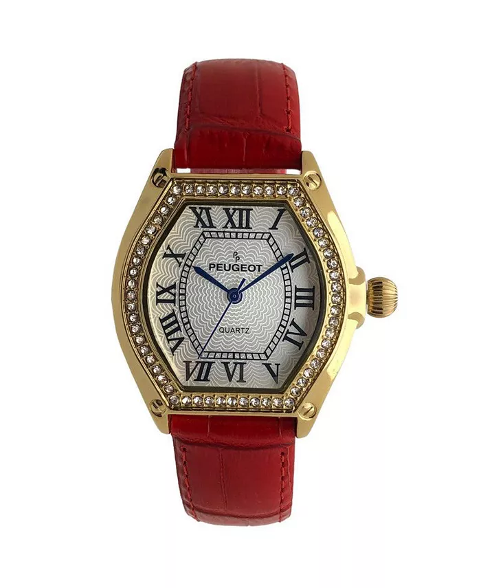 Женские часы 36 мм, красные, бочкообразный корпус Tank, кожаный ремешок Peugeot
Женские часы 36 мм, красные, бочкообразный корпус Tank, кожаный ремешок Peugeot