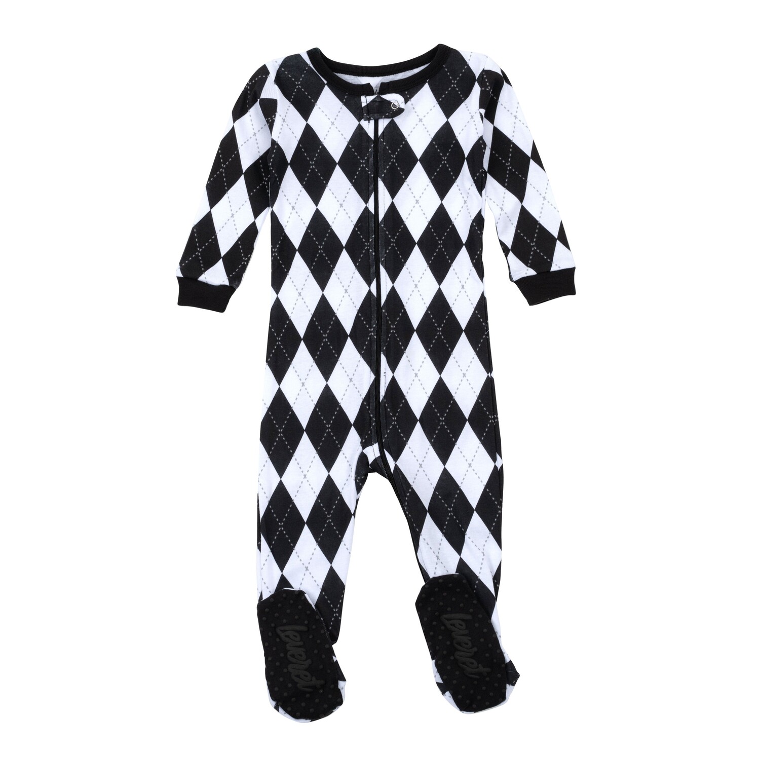 Рождественские детские хлопковые пижамы на ногах Argyle Leveret, цвет Argyle Black & White
Рождественские детские хлопковые пижамы на ногах Argyle Leveret, цвет Argyle Black & White