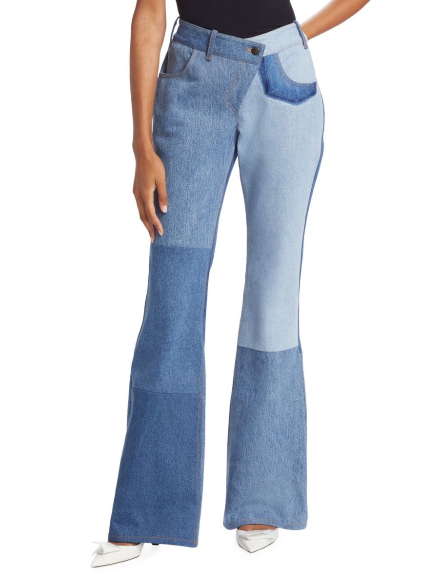 Джинсы-пэчворк с расклешенными штанинами A.W.A.K.E. Mode, синий
Джинсы-пэчворк с расклешенными штанинами A.W.A.K.E. Mode, синий