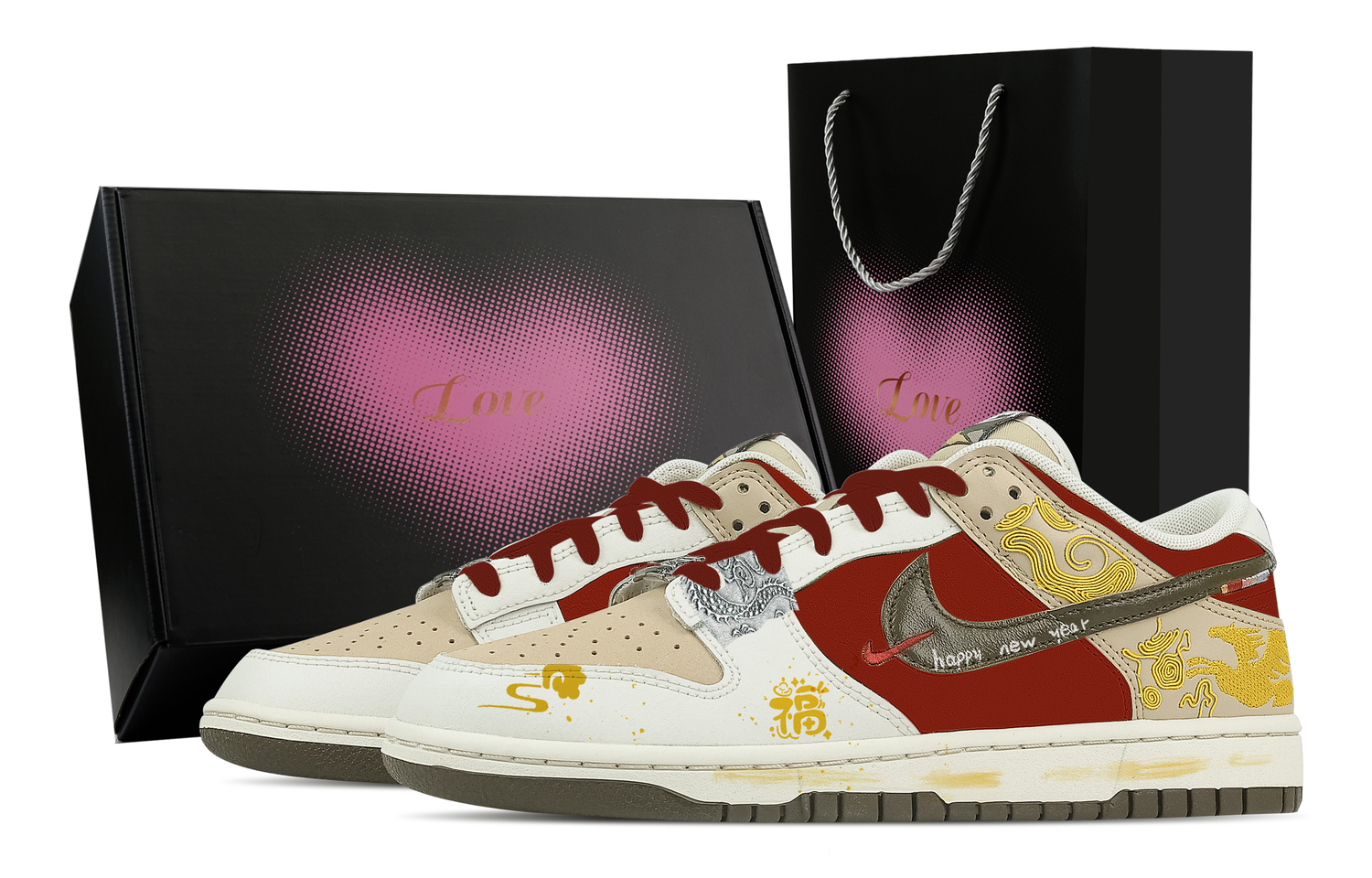 Nike Dunk Fú Rì Zhù Dōng, Heart Box Leather Low top Skateboard Shoes, мужские, бежево-красные
Nike Dunk Fú Rì Zhù Dōng, Heart Box Leather Low top Skateboard Shoes, мужские, бежево-красные