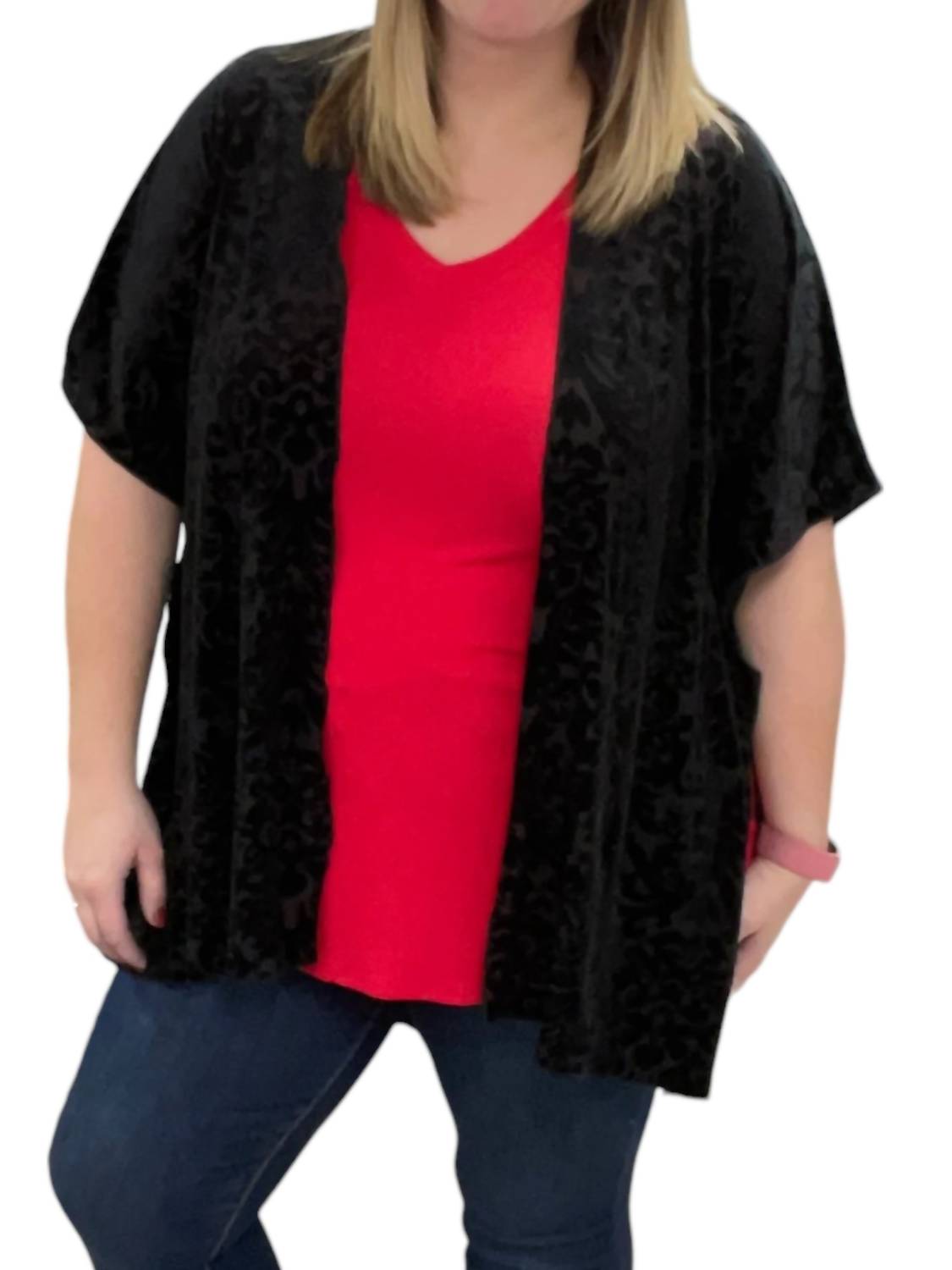 Кимоно из бархата с принтом черного цвета Honeyme, черный
Кимоно из бархата с принтом черного цвета Honeyme, черный