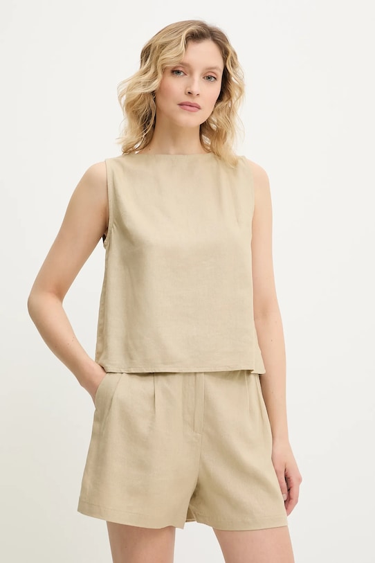 Льняная блузка и шорты Answear.Lab, бежевый
Льняная блузка и шорты Answear.Lab, бежевый