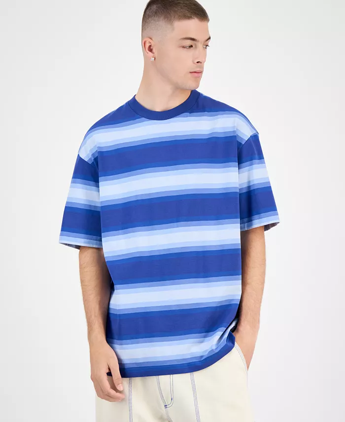 Мужская хлопковая футболка Nisote в полоску с круглым вырезом Hugo Boss, синий
Мужская хлопковая футболка Nisote в полоску с круглым вырезом Hugo Boss, синий