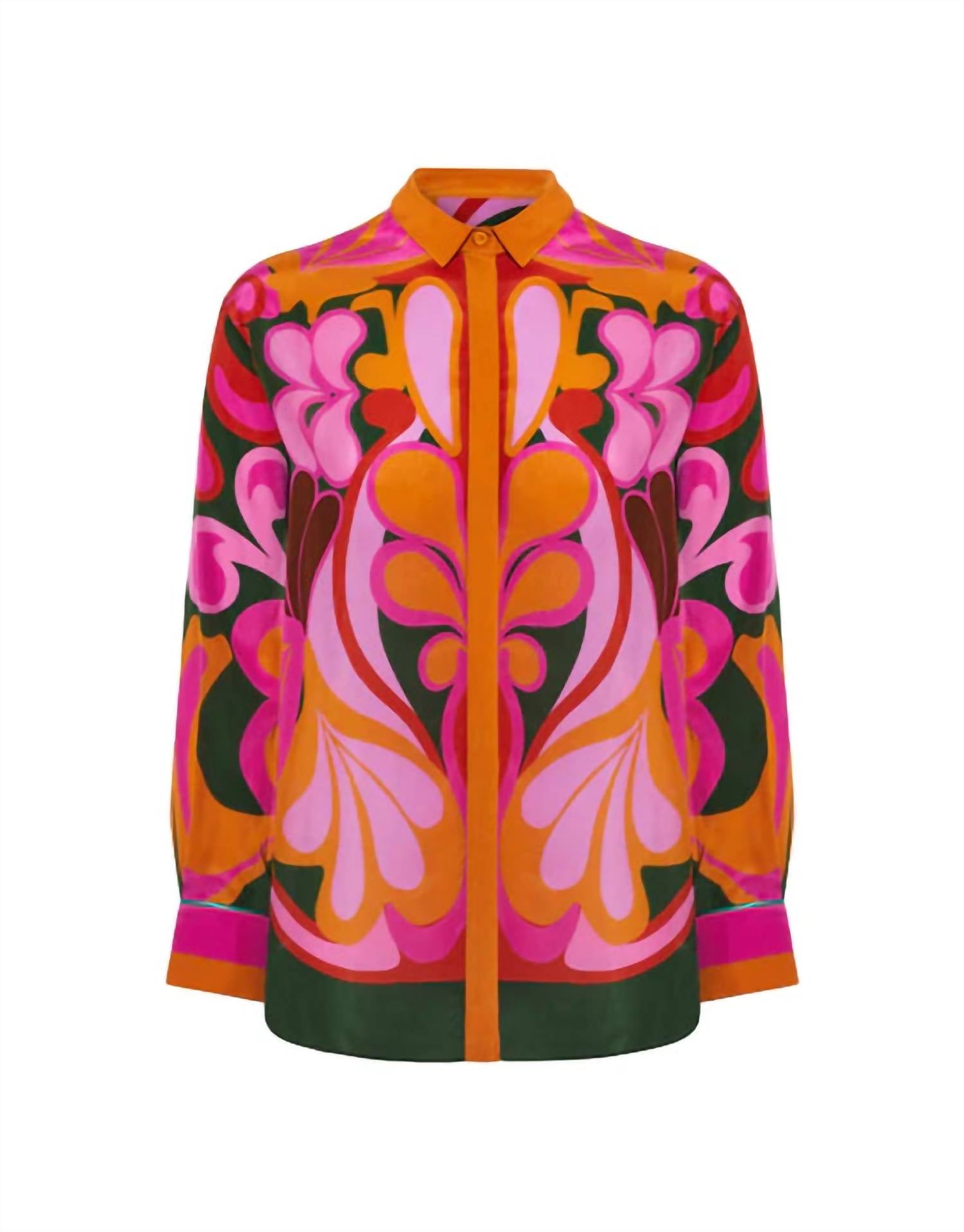 Nova Crepe рубашка в стиле семидесятых оранжевого цвета BORGO DE NOR
Nova Crepe рубашка в стиле семидесятых оранжевого цвета BORGO DE NOR