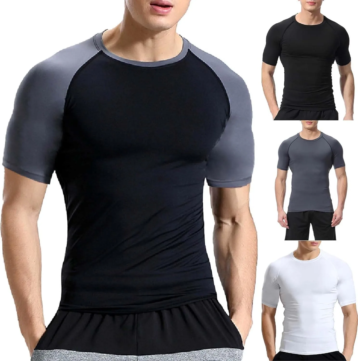 Мужская компрессионная футболка с коротким рукавом для тренировок
Мужская компрессионная футболка с коротким рукавом для тренировок