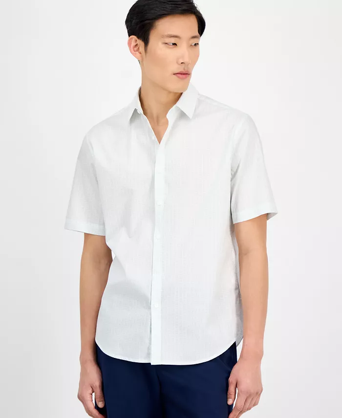 Мужская рубашка с геометрическим принтом Alfani, белый
Мужская рубашка с геометрическим принтом Alfani, белый