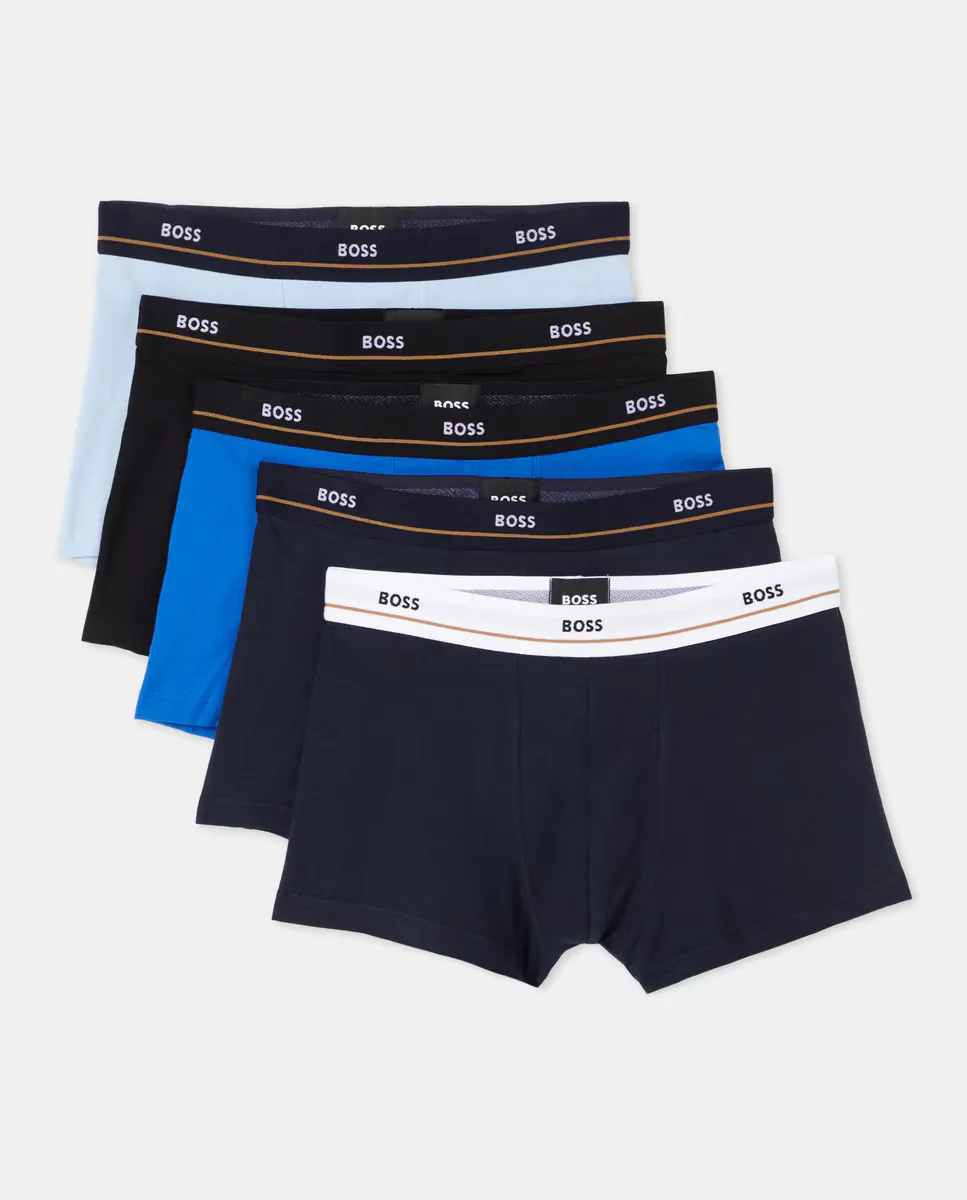 Набор из пяти мужских боксеров разного цвета Boss, черный
Набор из пяти мужских боксеров разного цвета Boss, черный