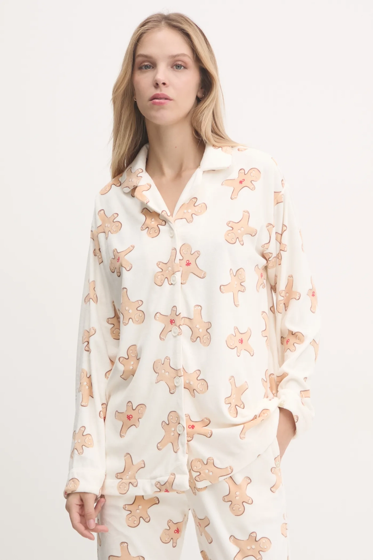 Пижамная рубашка United Colors of Benetton, бежевый
Пижамная рубашка United Colors of Benetton, бежевый