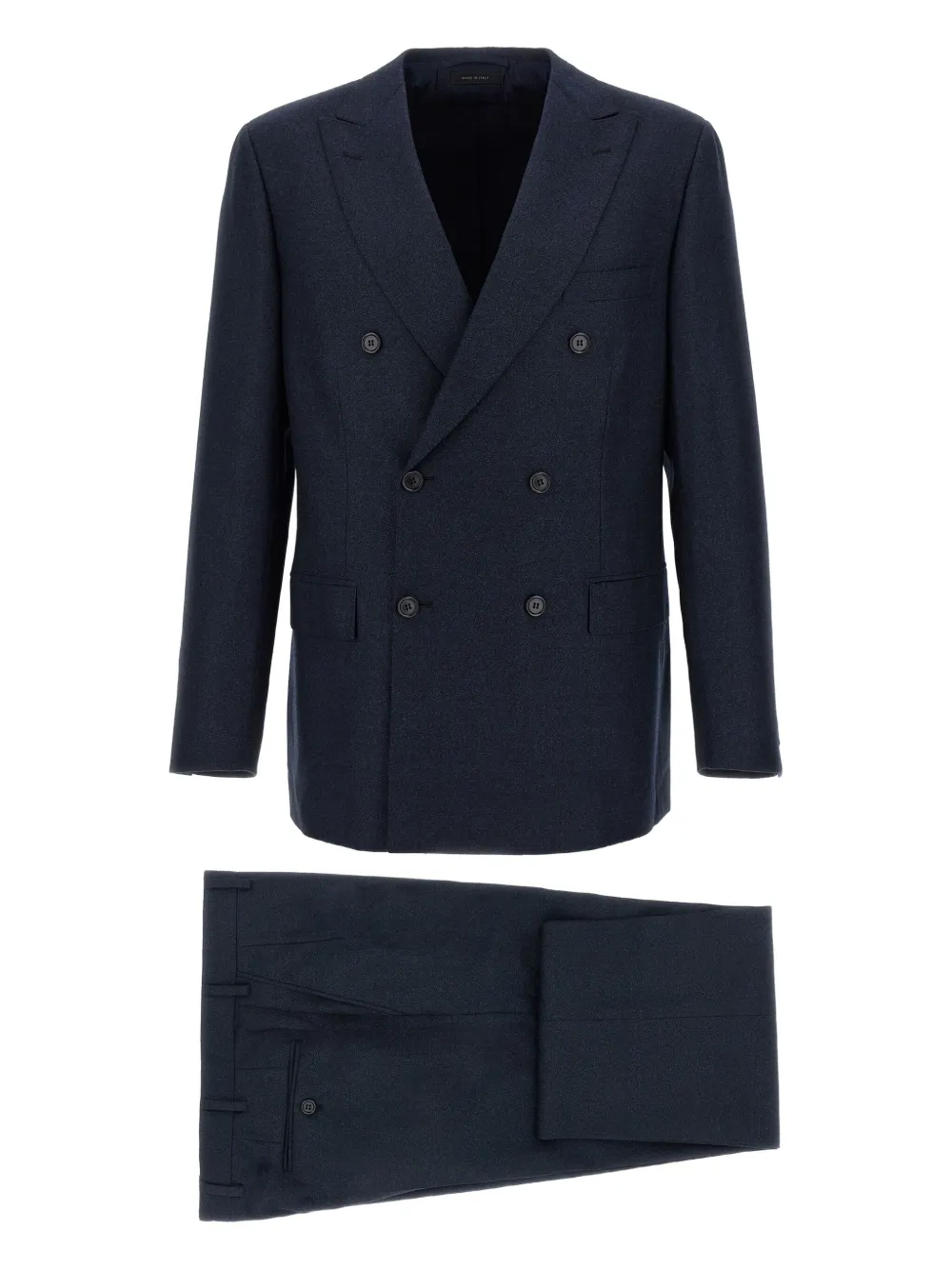 Шерстяной костюм с узором в елочку Brioni, синий
Шерстяной костюм с узором в елочку Brioni, синий