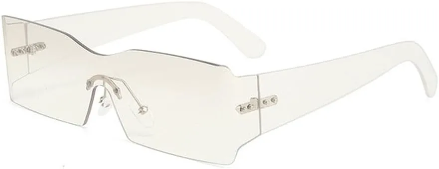 Солнцезащитные очки LVTFCO Unibody без оправы для мужчин, женщин, мальчиков, модные, с заклепками, в стиле «футуристический ветер», солнцезащитные очки, Clear
Солнцезащитные очки LVTFCO Unibody без оправы для мужчин, женщин, мальчиков, модные, с заклепками, в стиле «футуристический ветер», солнцезащитные очки, Clear