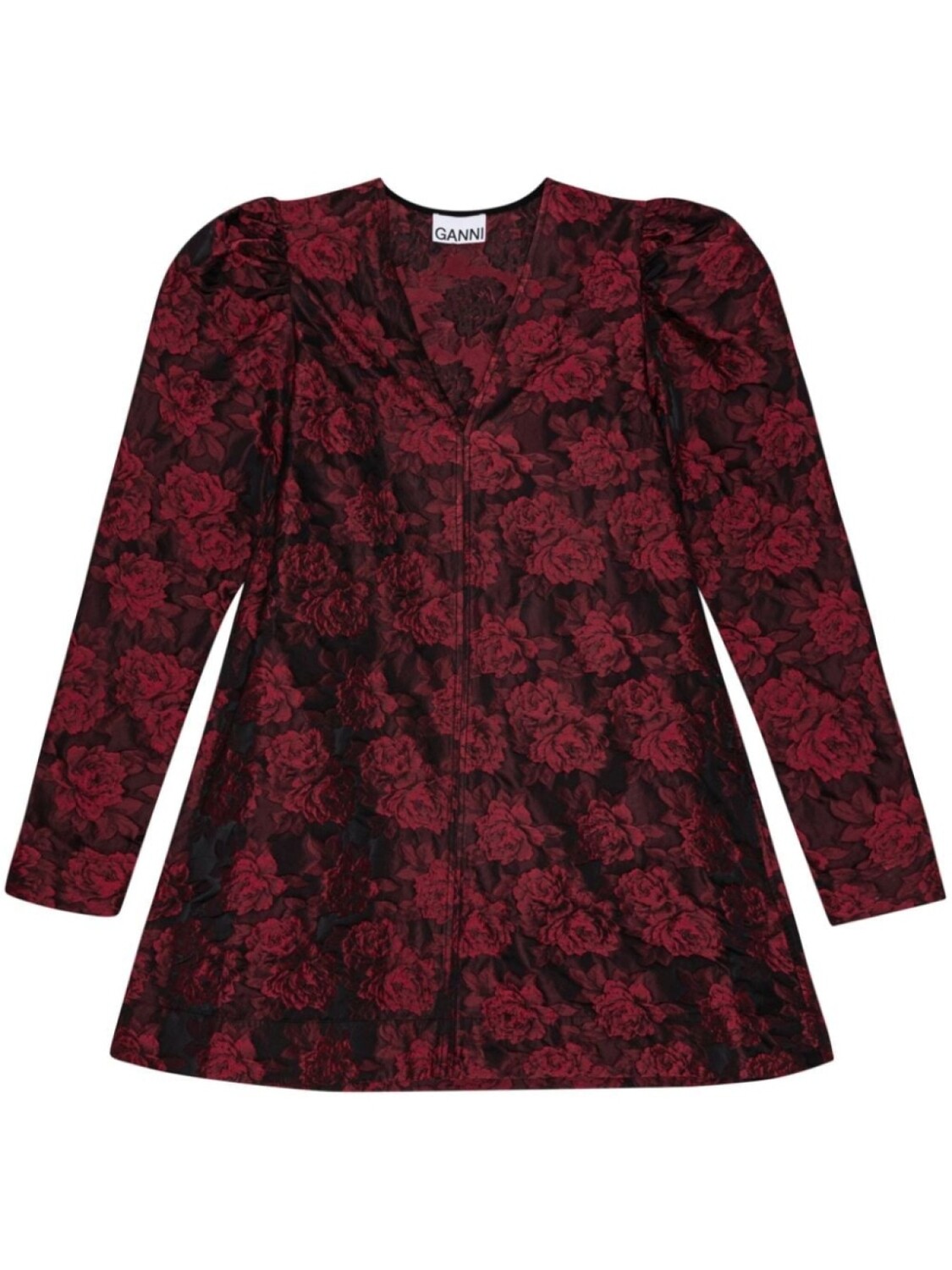 Платье мини с длинными рукавами и принтом GANNI, красный
Платье мини с длинными рукавами и принтом GANNI, красный