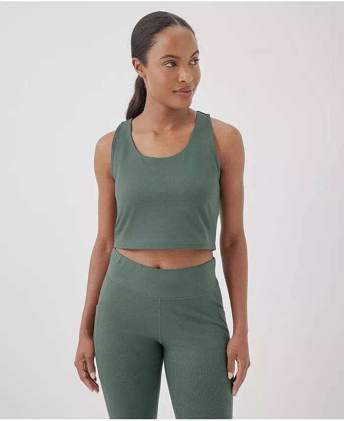 Женская укороченная майка на ходу Pact, зеленый
Женская укороченная майка на ходу Pact, зеленый