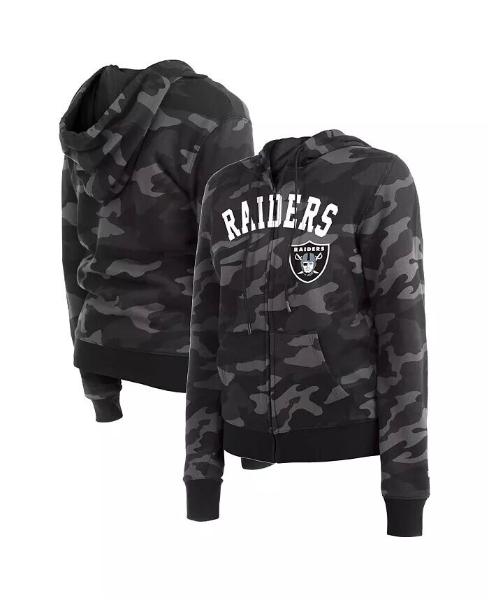 Женская черная толстовка с капюшоном Las Vegas Raiders Camo на молнии New Era
Женская черная толстовка с капюшоном Las Vegas Raiders Camo на молнии New Era