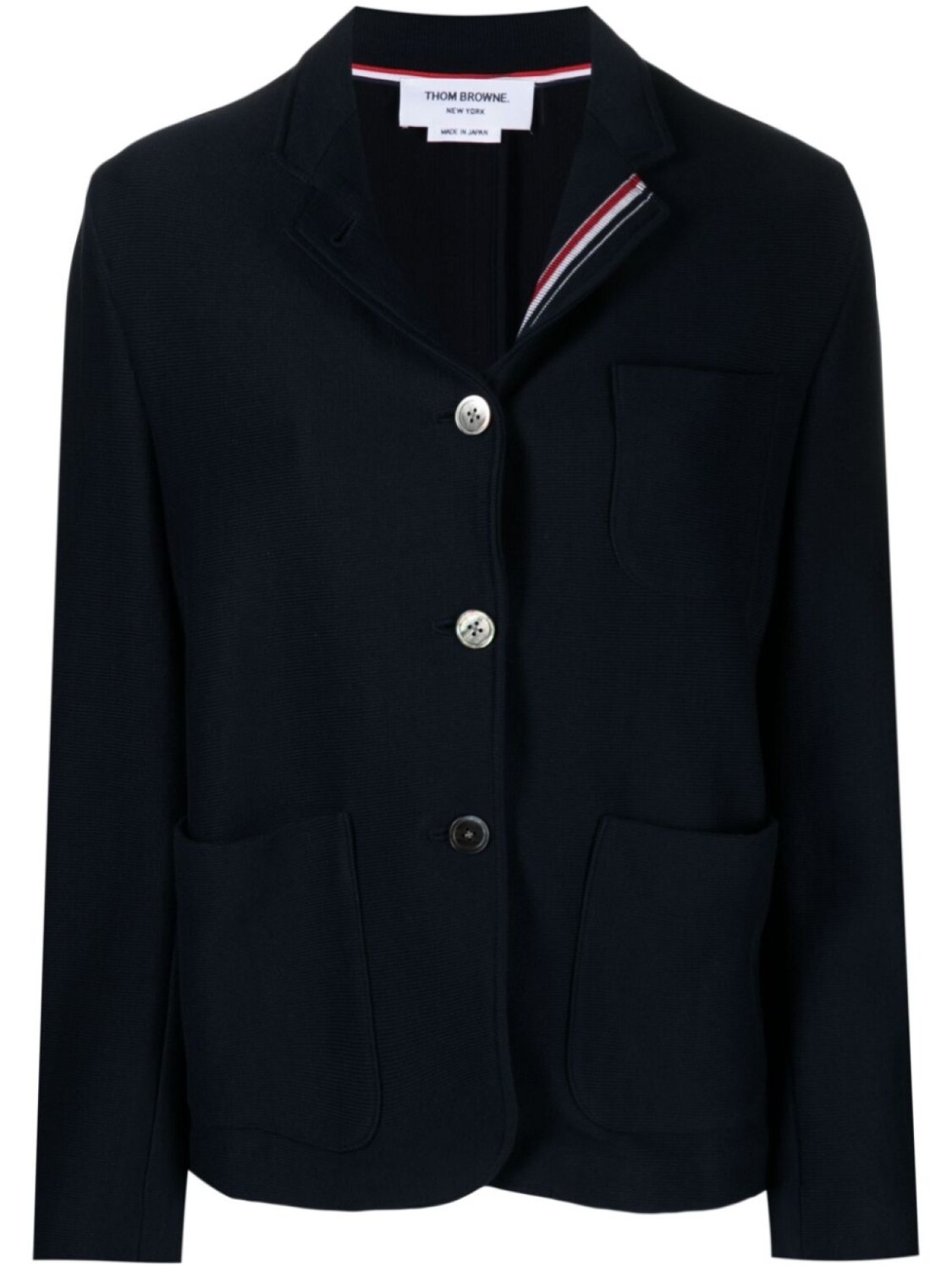 Thom Browne блейзер из джерси с декором RWB, синий
Thom Browne блейзер из джерси с декором RWB, синий