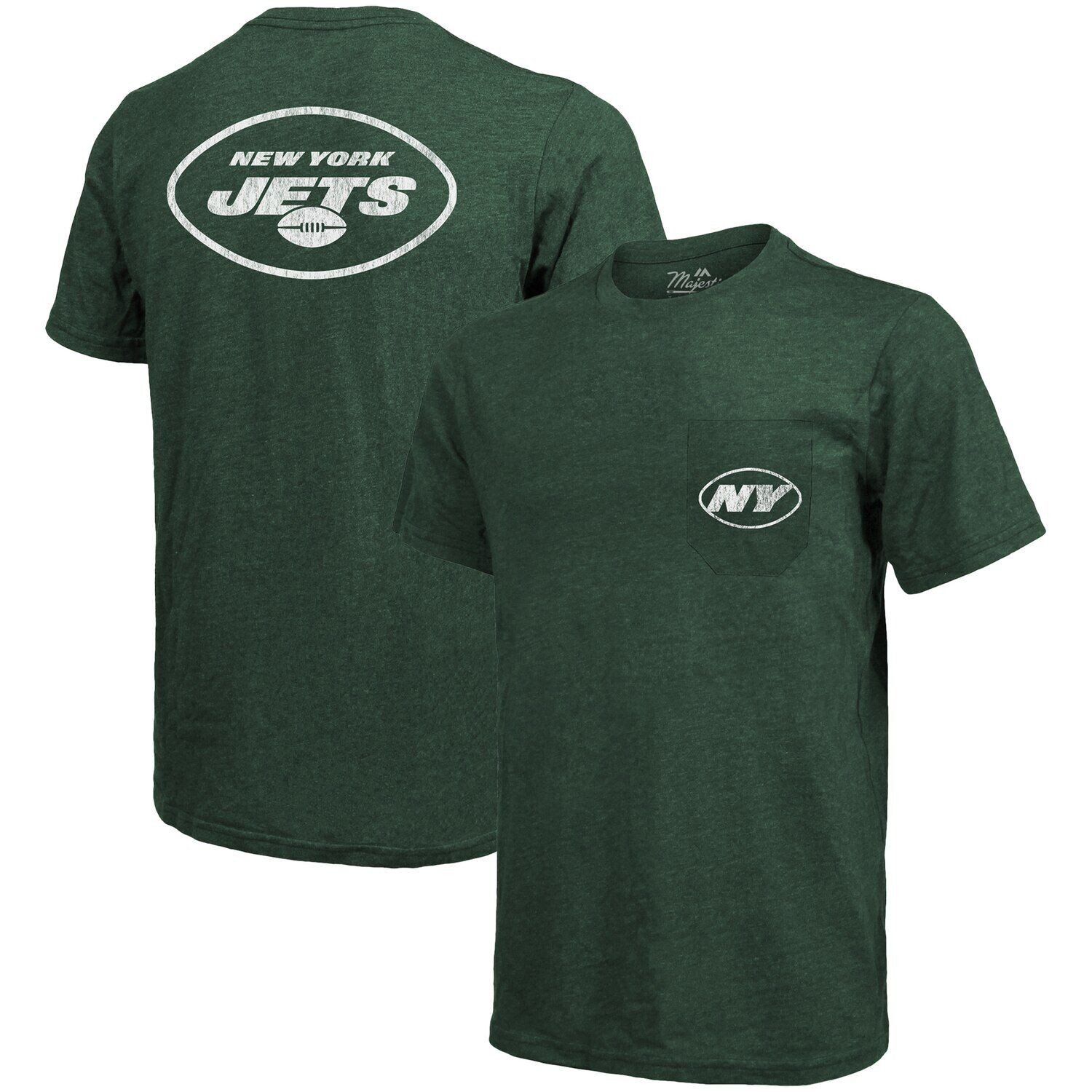 Футболка с карманами Tri-Blend New York Jets Threads — меланжево-зеленый Majestic
Футболка с карманами Tri-Blend New York Jets Threads — меланжево-зеленый Majestic