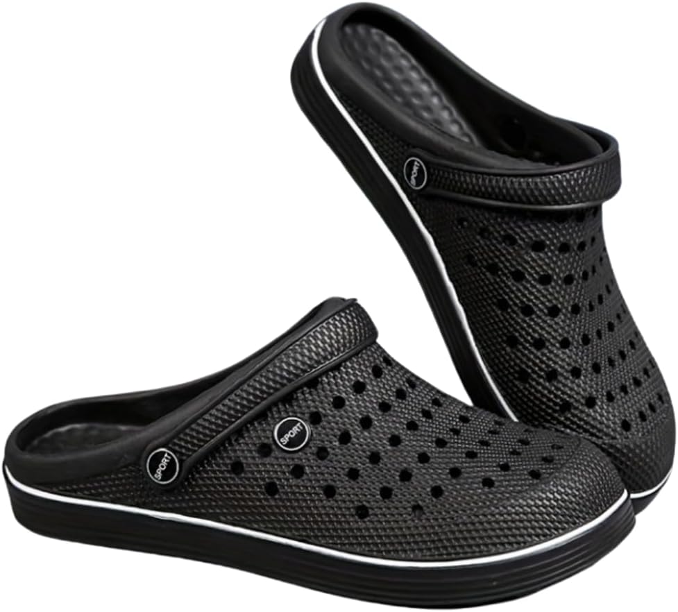 Мужские сабо однотонные - противоскользящие, повседневные, прочные пляжные водные туфли, мужские шлепанцы из ЭВА Hhhchpm, черный
Мужские сабо однотонные - противоскользящие, повседневные, прочные пляжные водные туфли, мужские шлепанцы из ЭВА Hhhchpm, черный