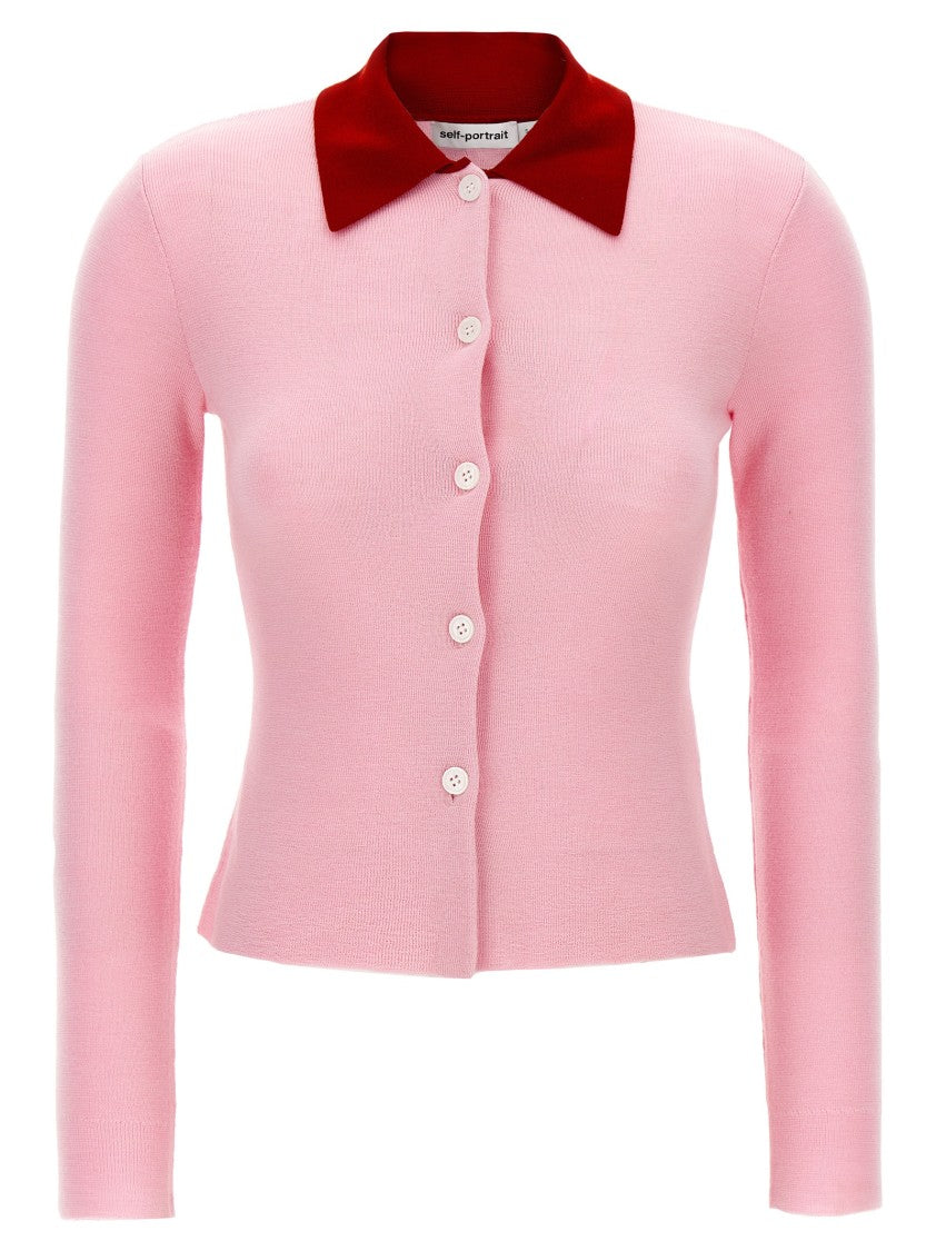 Розовый кардиган из мериносовой шерсти Self-Portrait
Розовый кардиган из мериносовой шерсти Self-Portrait