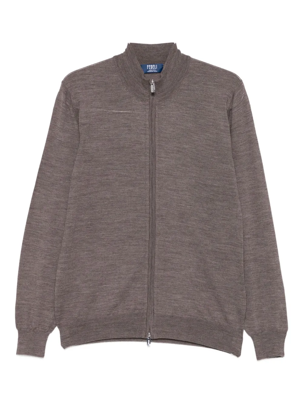 Кардиган с застежкой-молнией спереди и высоким воротом Fedeli, коричневый
Кардиган с застежкой-молнией спереди и высоким воротом Fedeli, коричневый