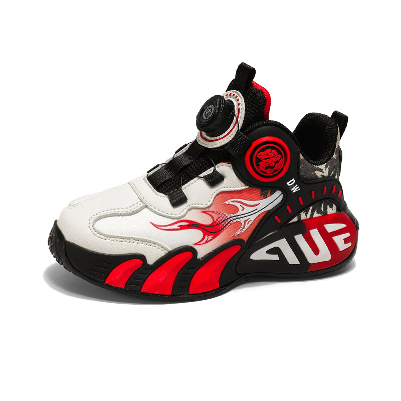 Баскетбольные кроссовки средней высоты с амортизацией ударов и износостойкостью для детей D&W, черный/красный 
Баскетбольные кроссовки средней высоты с амортизацией ударов и износостойкостью для детей D&W, черный/красный