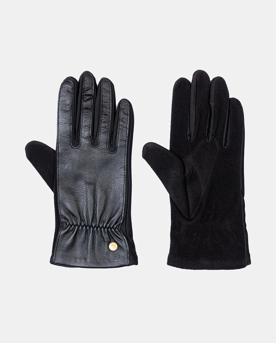 Эластичные перчатки из кожи и микрофибры Santacana, черный
Эластичные перчатки из кожи и микрофибры Santacana, черный