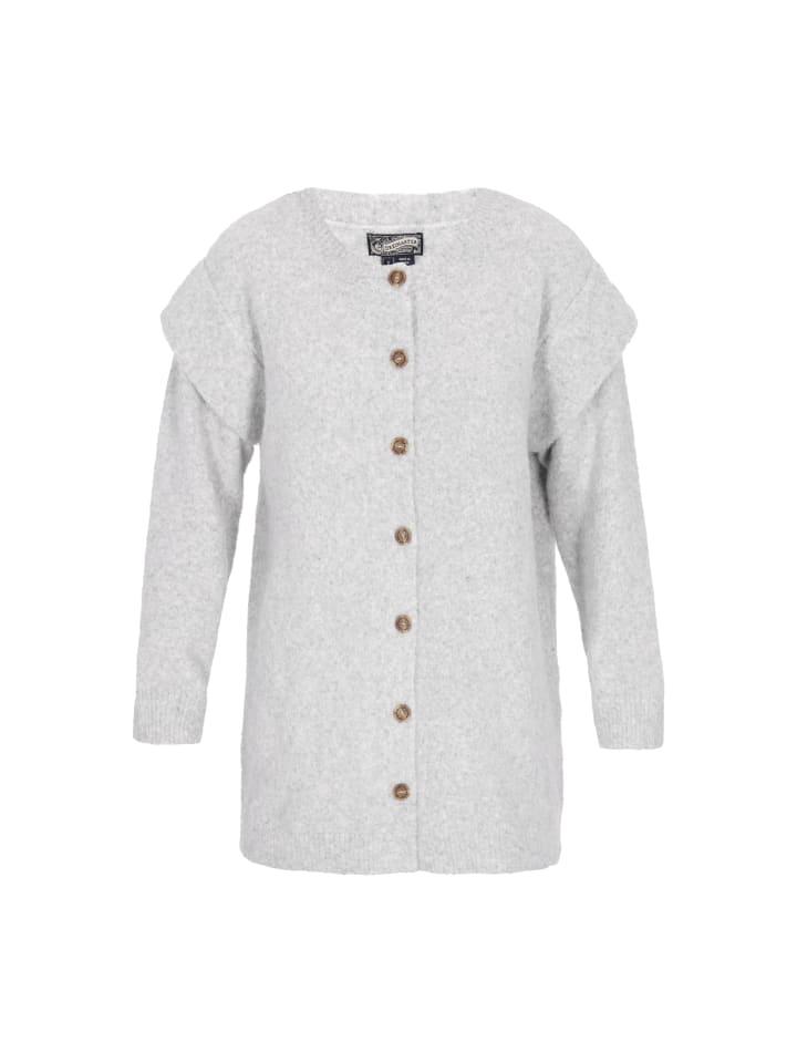 Женский кардиган серого меланжа DreiMaster Vintage
Женский кардиган серого меланжа DreiMaster Vintage