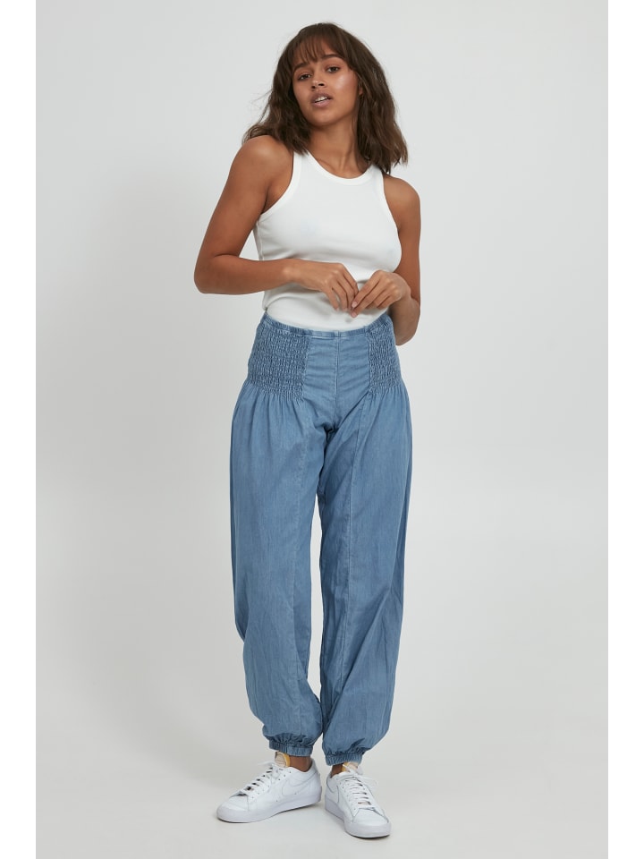 Pulz Повседневные брюки PZJILL свободного кроя, светло-голубой джинсовый материал
Pulz Повседневные брюки PZJILL свободного кроя, светло-голубой джинсовый материал