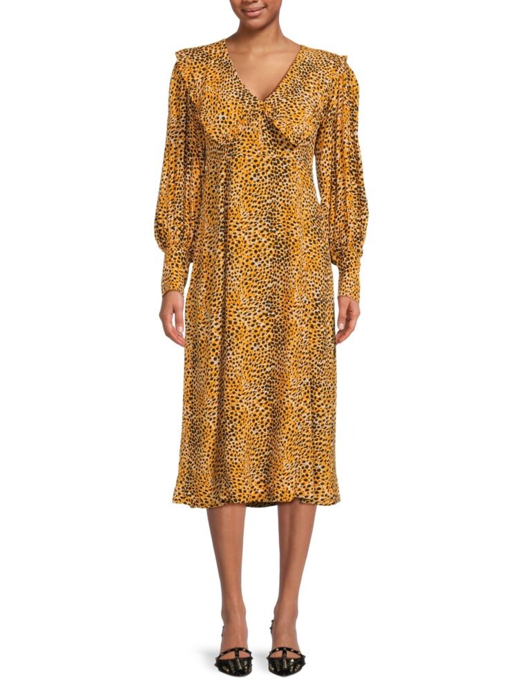 Платье миди с воротником-пилигримом и животным принтом Ganni, цвет Yellow Multicolor
Платье миди с воротником-пилигримом и животным принтом Ganni, цвет Yellow Multicolor