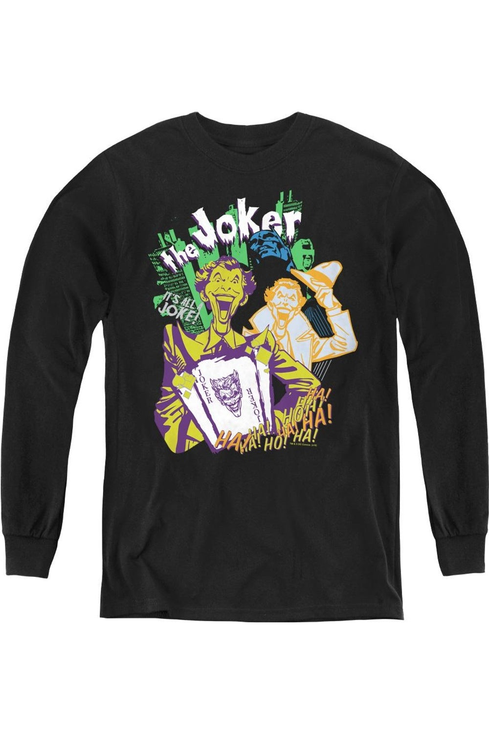 Футболка с длинным рукавом для подростков "Batman: It's All A Joke" Gildan, черный 
Футболка с длинным рукавом для подростков "Batman: It's All A Joke" Gildan, черный